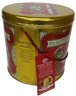 Panettone fruit cake gold tin 1000g Christmas 2015 Milano — photo 4