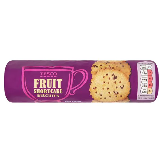 Tesco Fruit Shortbread Cookies 250G
