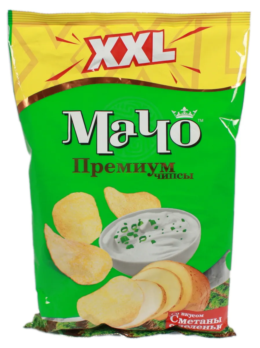Macho Premium XXL Potato Chips Sour Cream & Herbs 135g