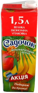 Sadochok Multifruit Nectar Unfiltered Sterilized 1.5L — photo 4