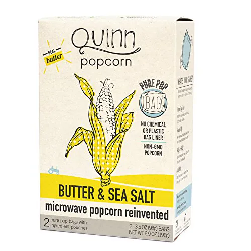 Quinn Popcorn масло і морська сіль, 6,9 унцій для мікрохвильовки