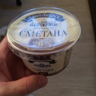 Sour Cream Brest-lytovsk 26%, 200 g — photo 2