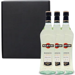 3 x Martini Bianco Dry Vermouth in matte black gift box with handmade Gifts2Drink — photo 4