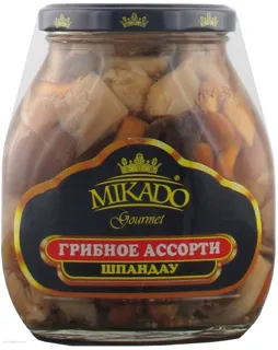 Гриби Mikado асорті Шпандау 580 мл скляна банка — фото 4