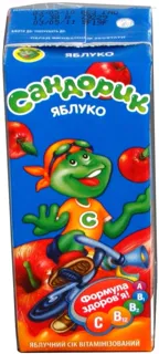 Sandorik Apple Juice for Children, 200ml Tetra Pak — photo 3
