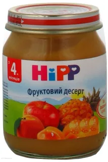 Hipp Fruit Dessert Puree No Sugar for Children From 4 Months Glass Jar 125g — photo 3
