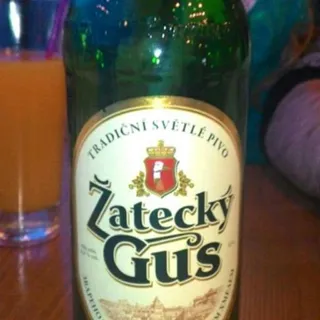 Zatecky Gus Light Filtered Beer 4.6% 0.5L Glass Bottle — photo 3