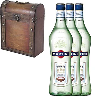 3x Martini Bianco Dry Vermouth in Antique Effect Gift Box with Manual Gifts2Drink Category — photo 2