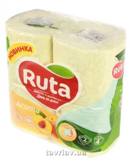 Ruta Aroma Toilet Paper Yellow Peach 2-ply 4pcs — photo 4