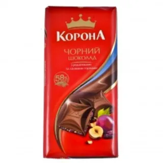 Korona Milk Chocolate with Raisins and Hazelnuts 100g — photo 5