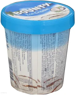 Bounty creamy ice cream with soft coconut pulp and chocolate layer 500ml — photo 3