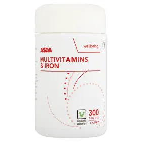 Asda Wellbeing Мультивітаміни та залізо, 1 на день