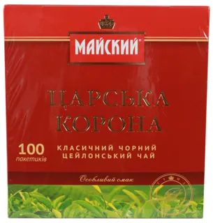 Maysky Black Tea Tsarskaya Korona 100 bags — photo 3