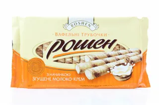 Roshen waffle rolls condensed milk cream 222g — photo 6