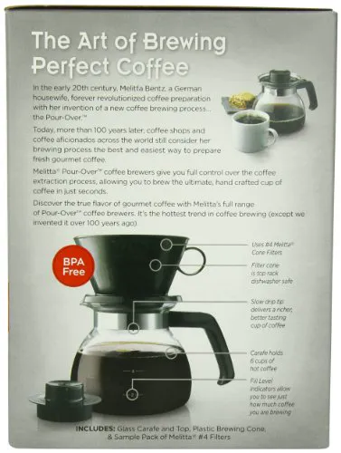 Melitta чайник pour-over брюер зі скляним графином, 1 л