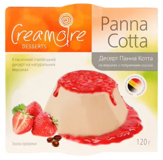 Kremuar Panna Cotta Cream Dessert with Strawberry Sauce 120g — photo 3