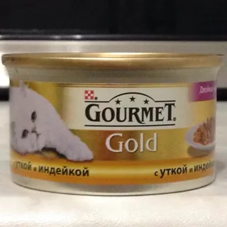 Корм Hurmэ Gourmet Gold для дорослих котів з качкою та індичкою, банка 85г — фото 10