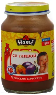 Пюре фруктове HAMÉ S.r.o. Сливове для дітей з 5 місяців 190 г — фото 2