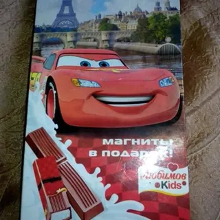 Liubymov Kids Disney Cars Milk Chocolate with Milk Filling 100g — photo 2