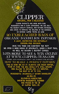Clipper Organic Dandelion Infusions 20 Bags (Pack of 6, Total 120 Packets) — photo 2