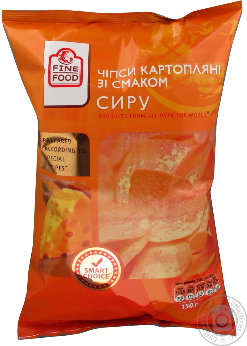 Чіпси Файн Фуд З Сиром 150г