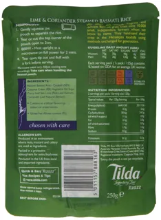 Tilda Steamed Basmati Lime and Coriander — photo 5