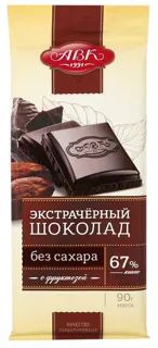 AVK Extra Dark 67% Sugar-Free Chocolate 90g — photo 2