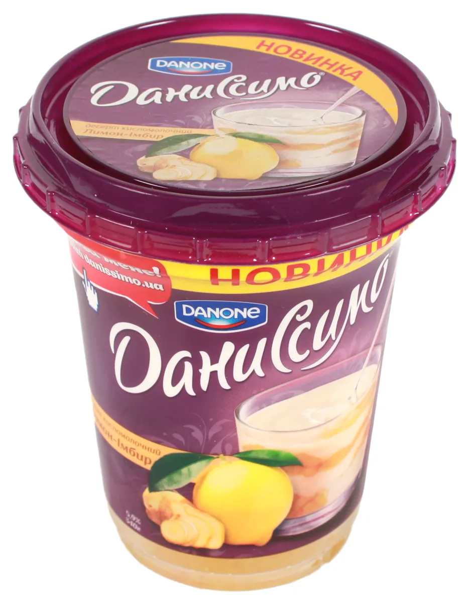 Danone Danissimo Lemon-Ginger Dessert 5.9% Plastic Cup 340g