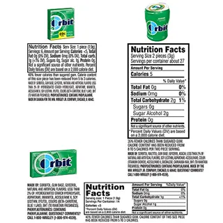 Orbit Mint Sugarfree Gum - Assorted Pack Sizes, Box Set (15 items - 2 bottles, packs 7, 6 mini-packs) — photo 6