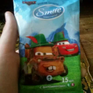 Smile Disney Cars Wet Wipes 15pcs — photo 6