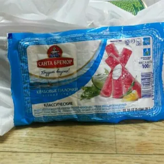Santa Bremor Classic Crab Sticks, chilled 100g — photo 4