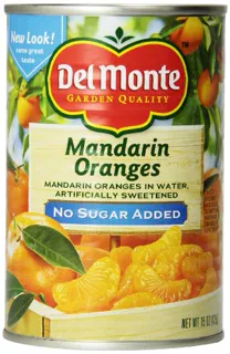 Del Monte Mandarin Whole Segments Packed in Water Artificially Unsweetened No Added Sugar 15 oz (Pack 6) — photo 2