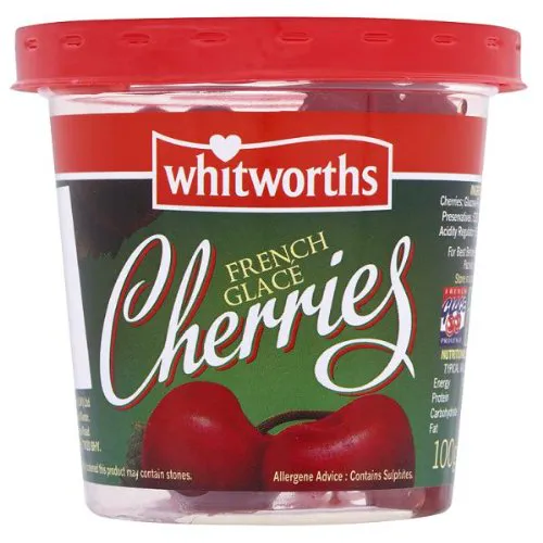 Whitworths Glacé Cherry - 6 x 100g