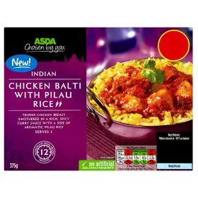 ASDA Indian Chicken Balti with Pilau Rice