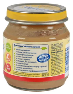 Bebivita Apple Puree 4+ months glass jar 100g — photo 3