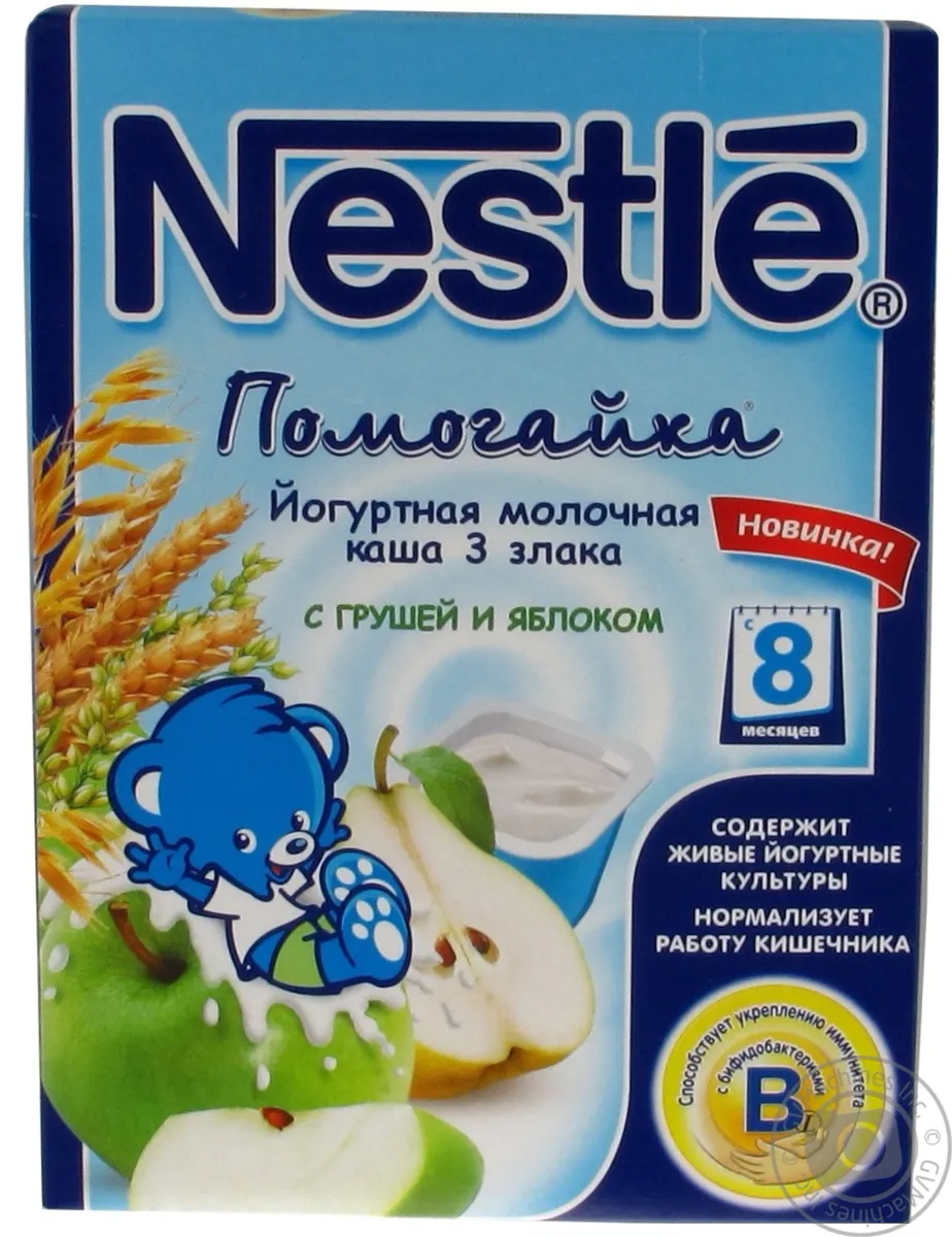 Молочна каша Nestle Мультизлакова з грушами та яблуками 200г