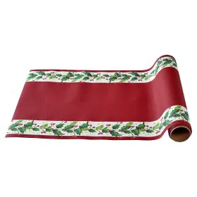 ASDA Holly Printed Red Table Runner