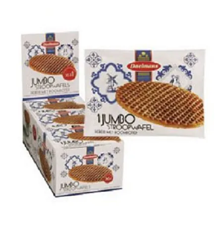 Daelmans Single Jumbo Caramel Waffles, 1.38 oz box (36 pack)