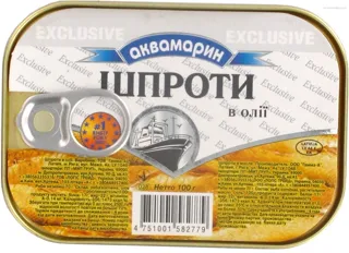 Akvamaryn Sprats in Oil, tin 230g — photo 3