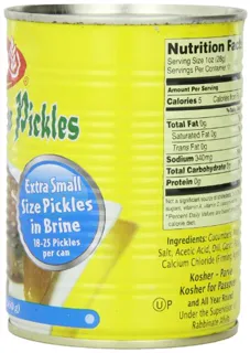 Osem Mediterranean Pickles (Kosher for Passover), Extra Small, 19 Ounce (12 Pack) — photo 4