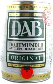 Dab Dortmunder Light Filtered Beer 5% 5L Can Keg — photo 6