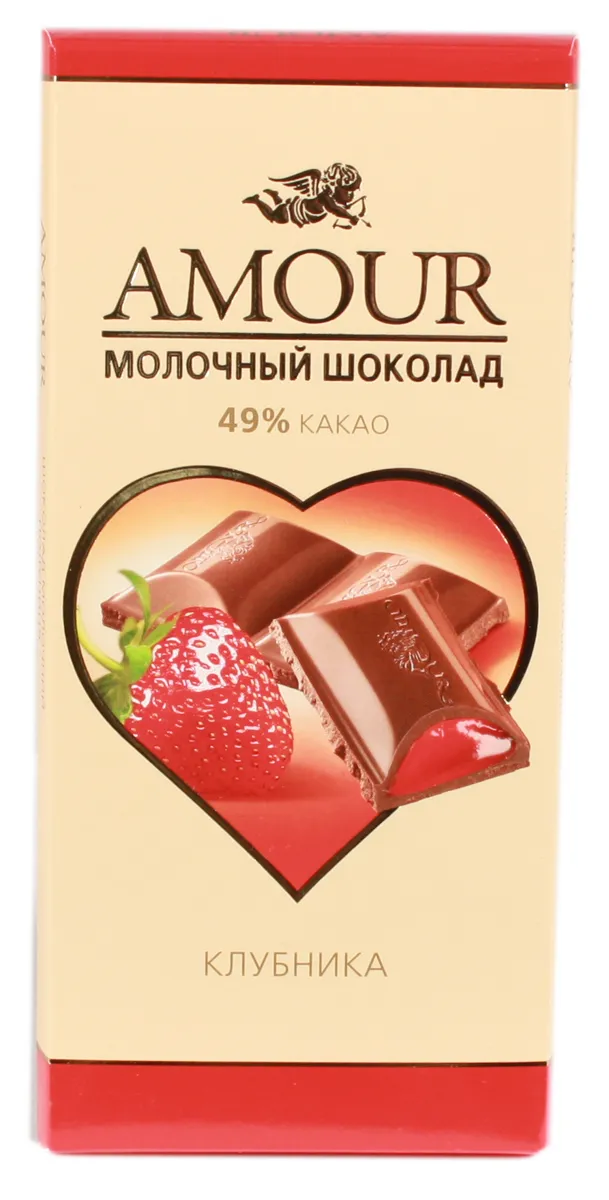 Konti Amour Milk Chocolate with Strawberry Filling 100g