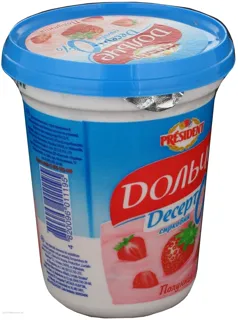 Lactel Dolce Curd Dessert Strawberry 0% Cup 400g — photo 4