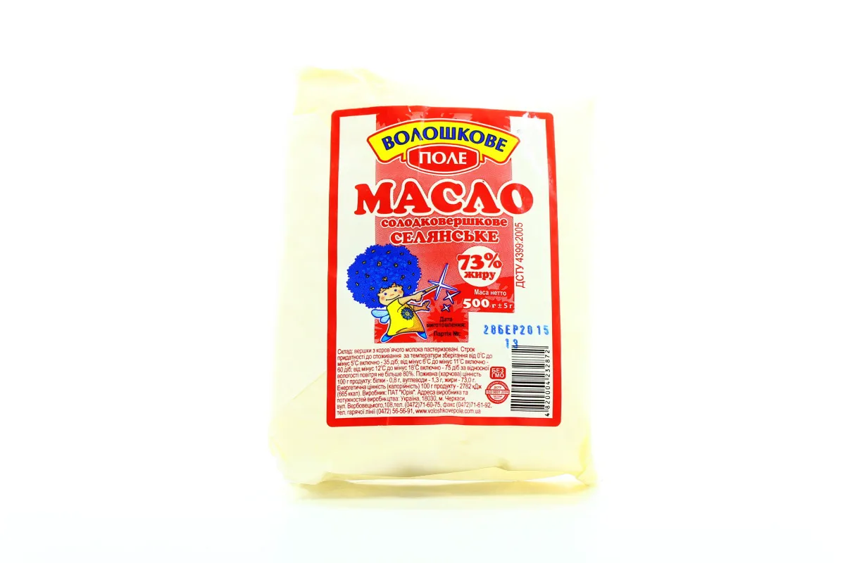Voloshkove Pole Selyanske Sweet Cream Butter 73% 500g