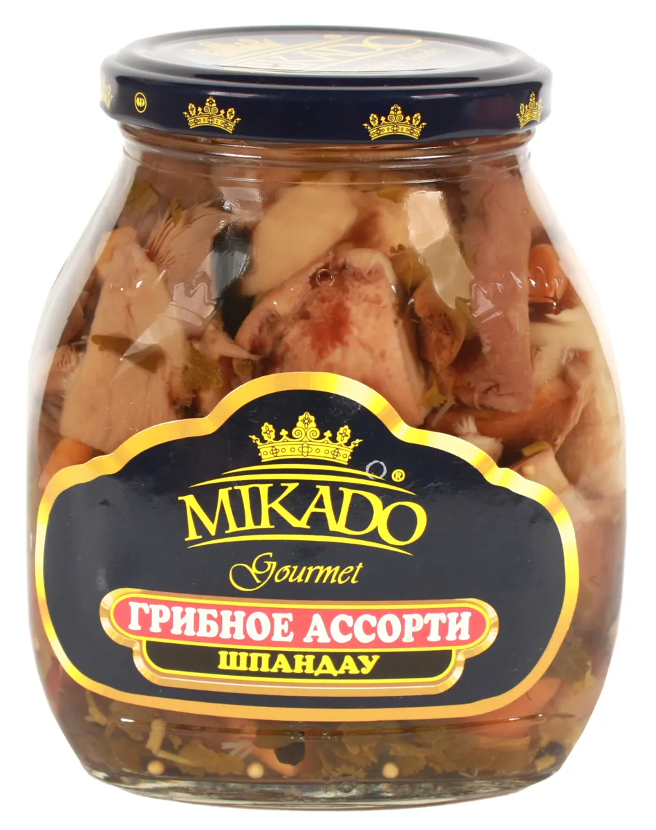 Гриби Mikado асорті Шпандау 580 мл скляна банка
