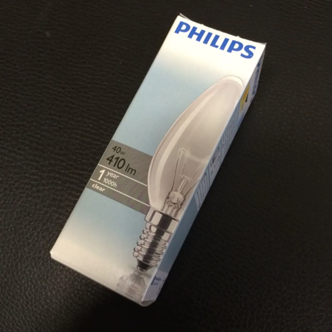 Лампочка Philips B 35 40 Вт E14 прозора