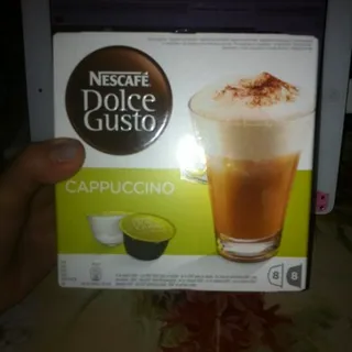 Natural ground roasted coffee Nescafe Dolce Gusto Cappuccino 100% Arabica 8x8g + dry milk and sugar mix 8x17g Great Britain — photo 8