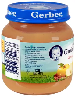 Gerber Apple Puree without Starch and Sugar for Children from 4 Months Glass Jar 130g — photo 5