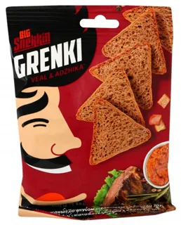 Snekyn Rye Toasts with Veal and Adjika Flavor 70g — photo 3