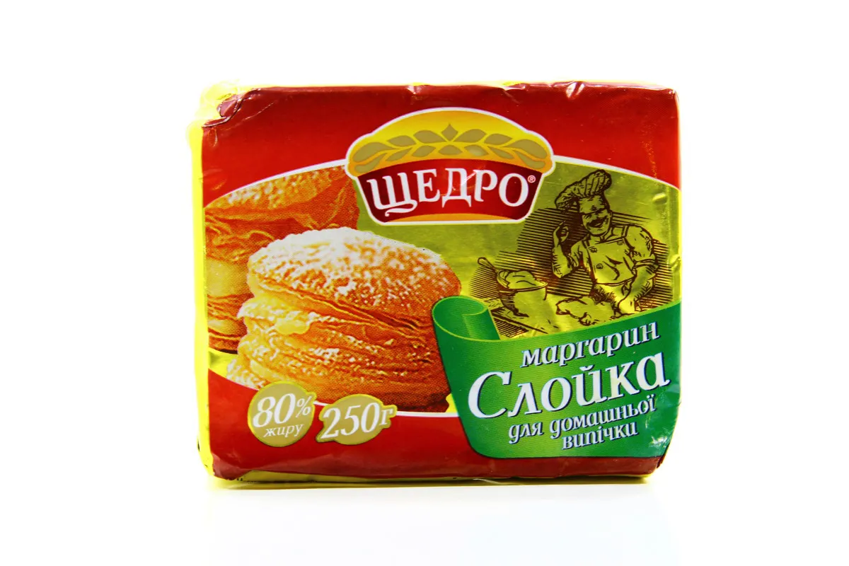 Shchedro Puff Pastry Margarine for Home Baking 80% 250g